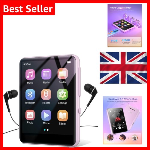 Mp3 player 64gb bluetooth 3 - mp3, 5.3