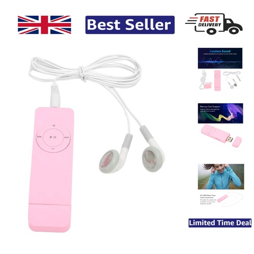 Compact pink mp3 player - mp3,