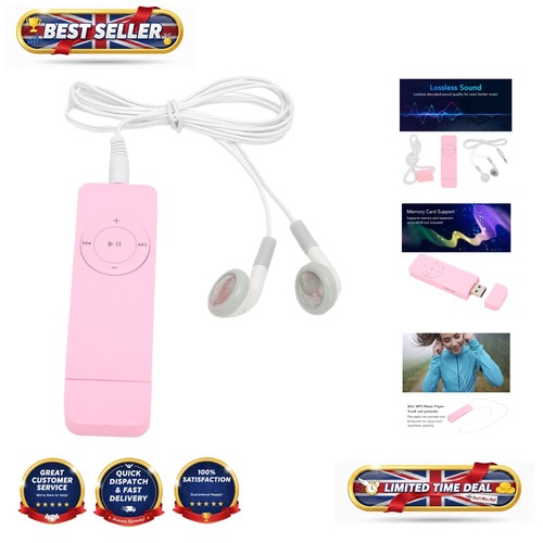 Pink 64gb mini mp3 player - pink,